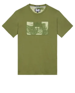 Adachi – T-Shirt mit Camouflage-Muster, Sapling Green