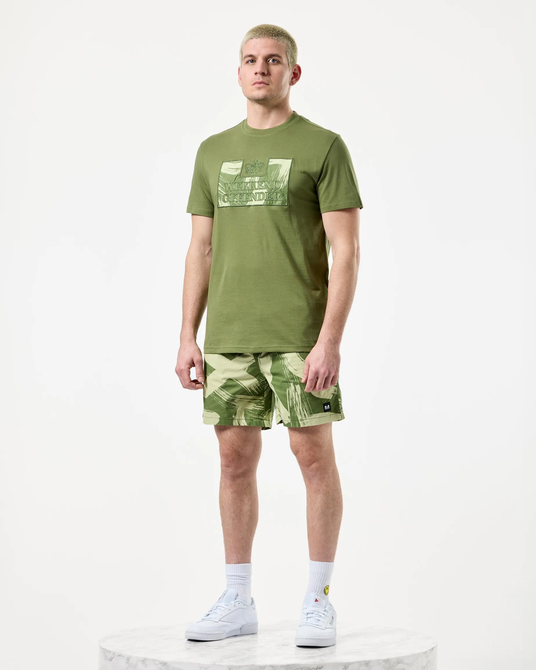 Adachi – T-Shirt mit Camouflage-Muster, Sapling Green
