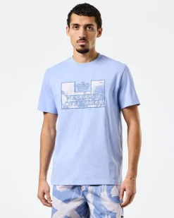 Adachi Camo T-Shirt Kornblumenblau