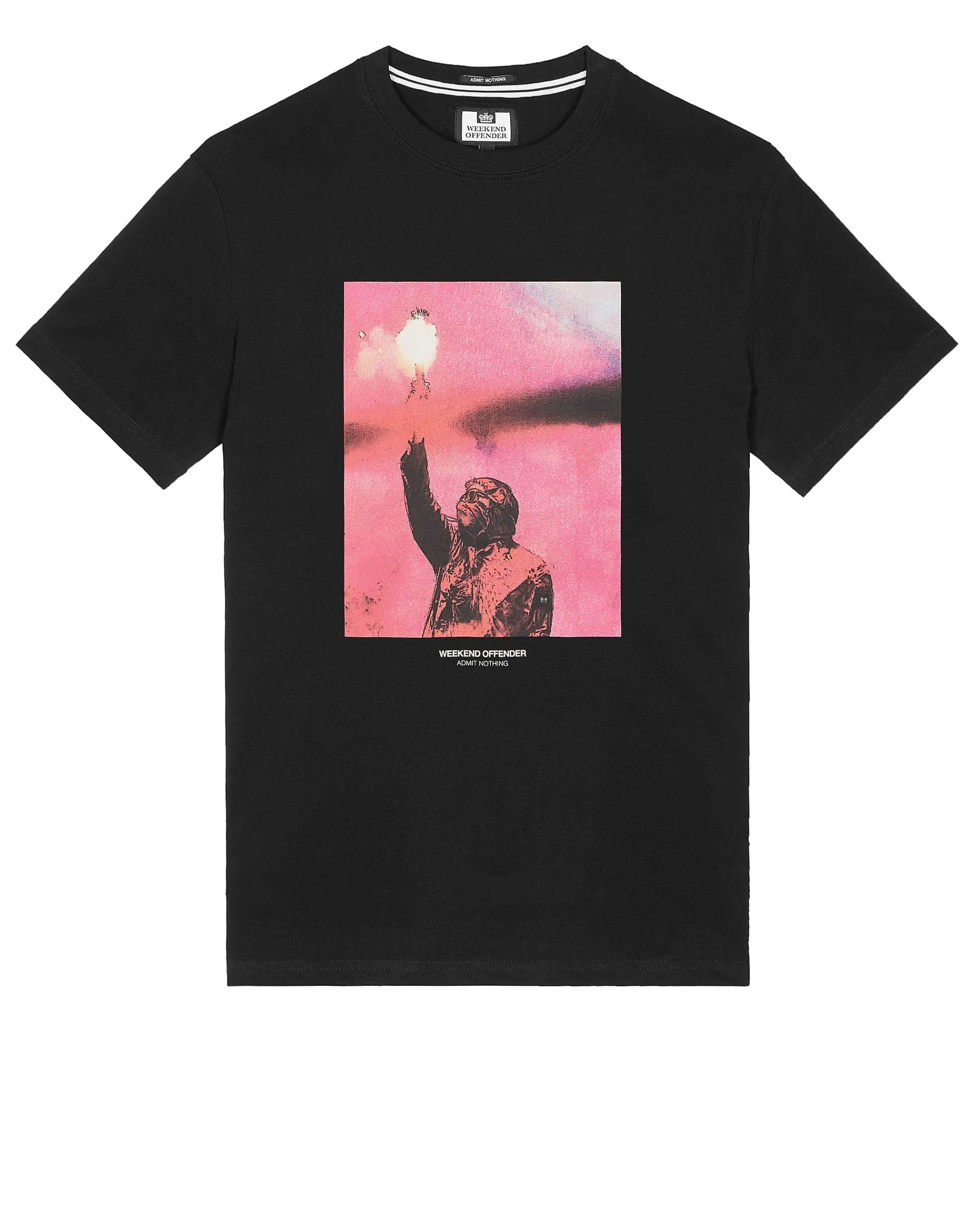 Bagliore Grafik-T-Shirt Schwarz