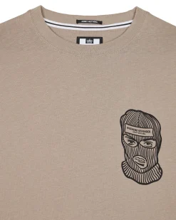 Bali Grafik T-Shirt Rindenbraun