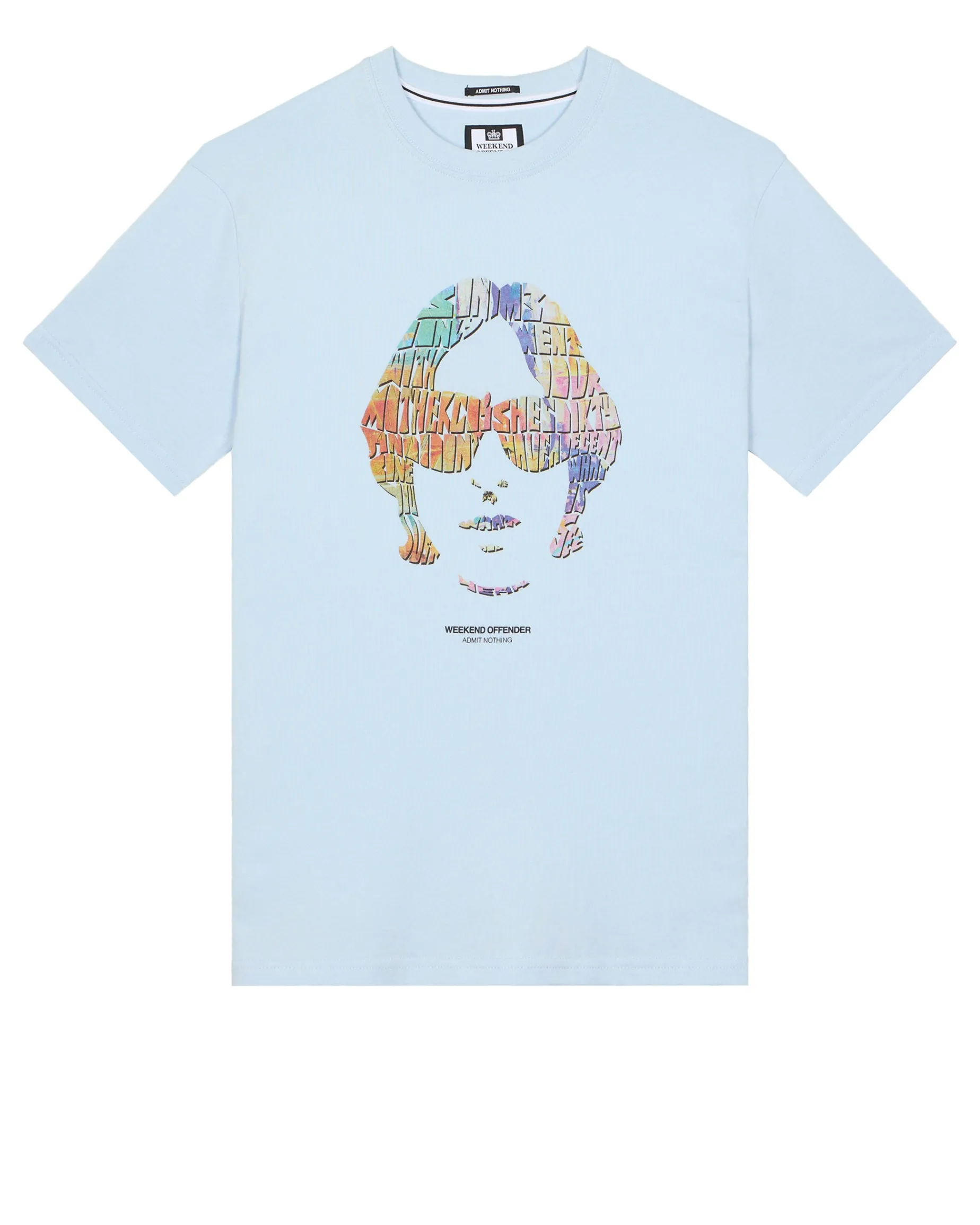 Übergröße - Kinky Afro Grafik T-Shirt Ozeanwelle Blau