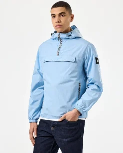 Überkopfjacke mit Manaus-Karomuster, Meeresblau