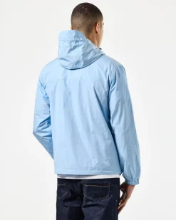 Überkopfjacke mit Manaus-Karomuster, Meeresblau