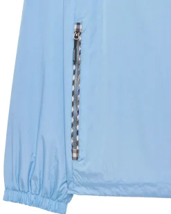 Überkopfjacke mit Manaus-Karomuster, Meeresblau