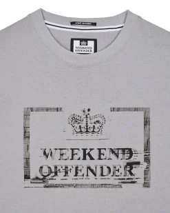 Bonpensiero Grafik-T-Shirt Rauchgrau