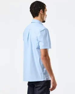 Borak Kurzarmhemd Ocean Wave Blau