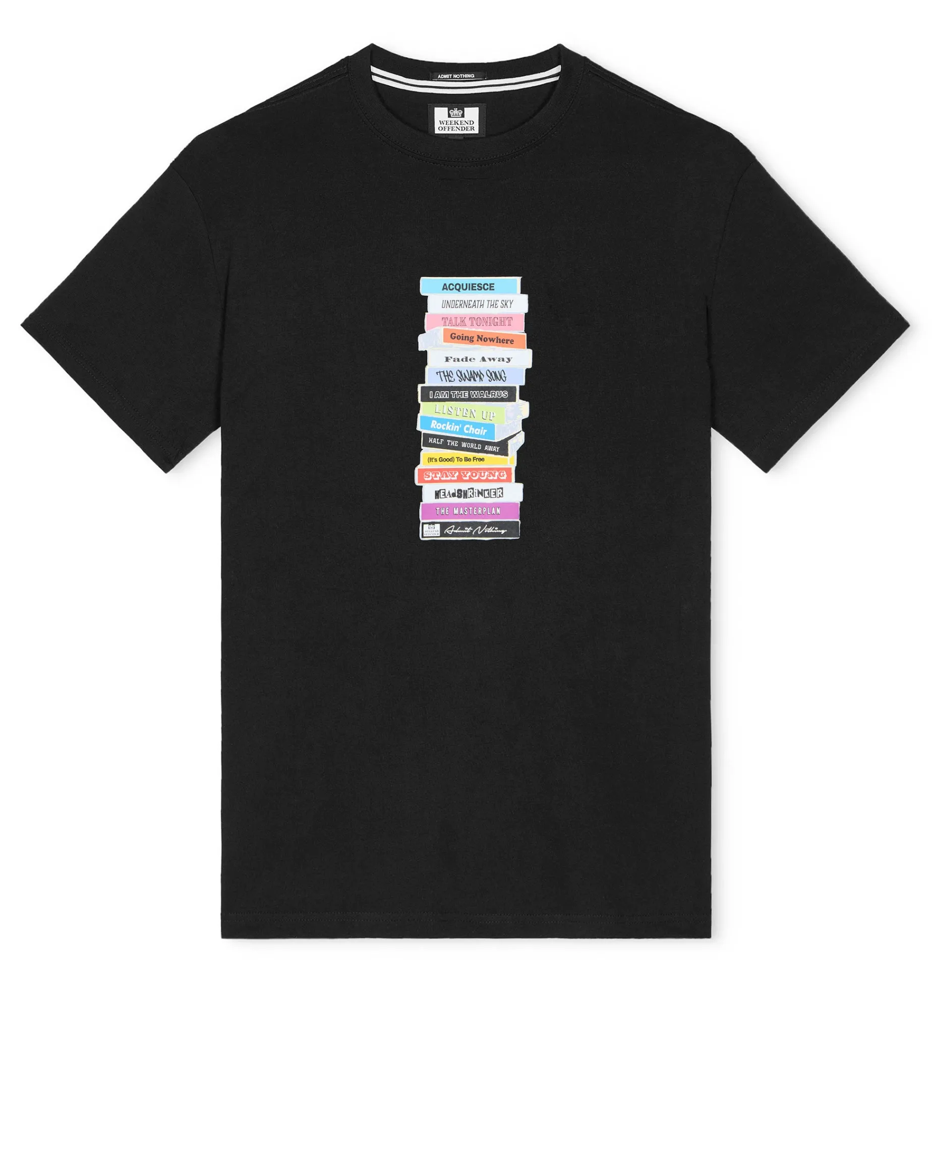 1995 B-Seiten Grafik T-Shirt Schwarz