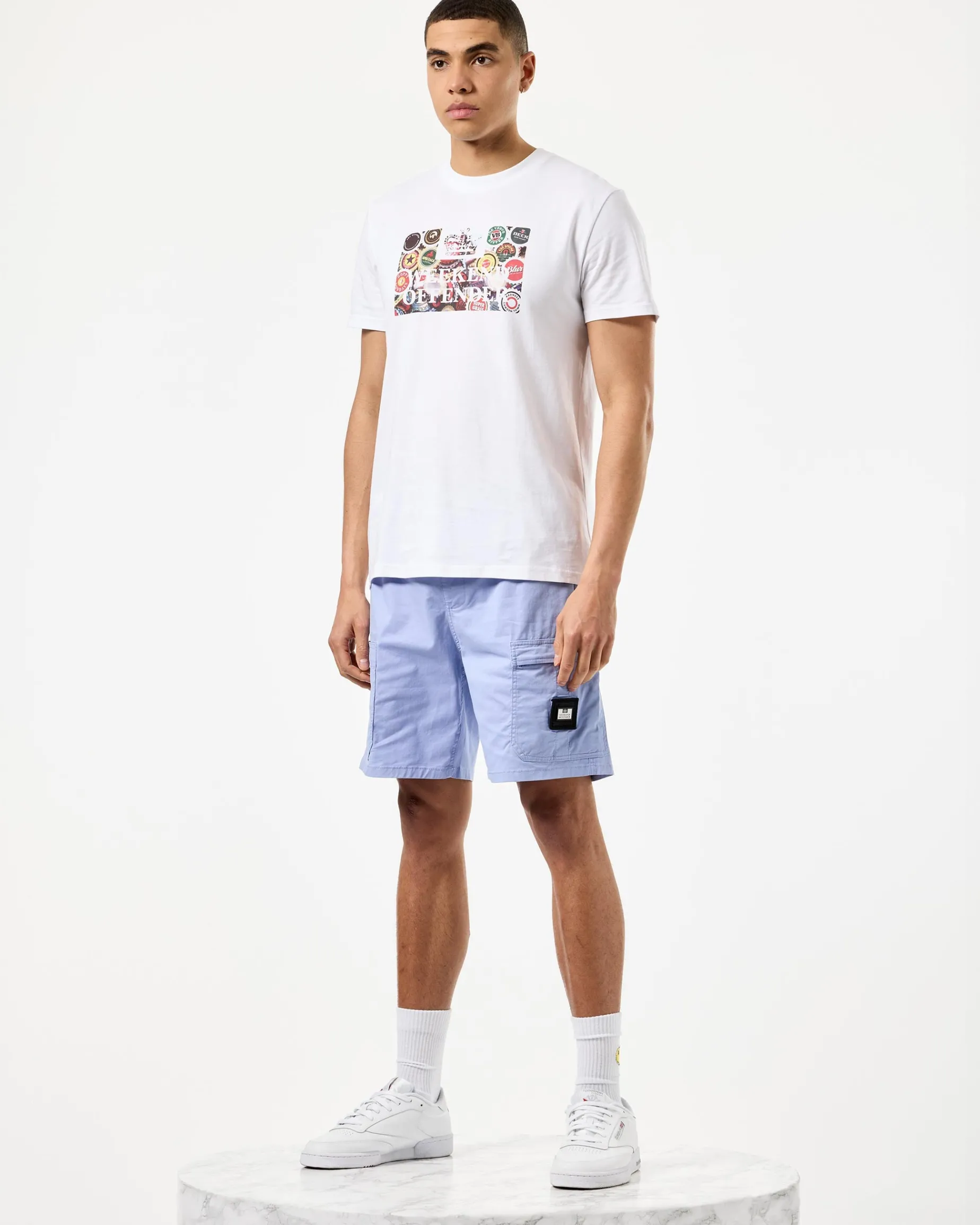Caps Grafik T-Shirt Weiß