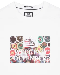 Caps Grafik T-Shirt Weiß