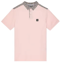 Costa Poloshirt Hellrosa/Mittelgrau