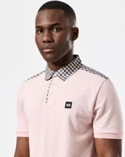 Costa Poloshirt Hellrosa/Mittelgrau