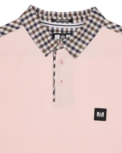 Costa Poloshirt Hellrosa/Mittelgrau