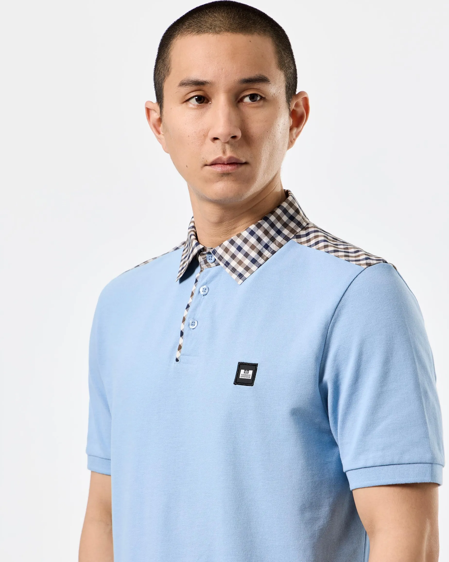 Costa Poloshirt Marineblau/Mid House Check