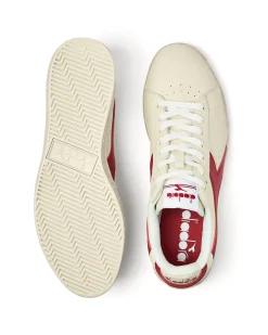 Diadora Game L Low Waxed Sneakers Weiß/Roter Pfeffer