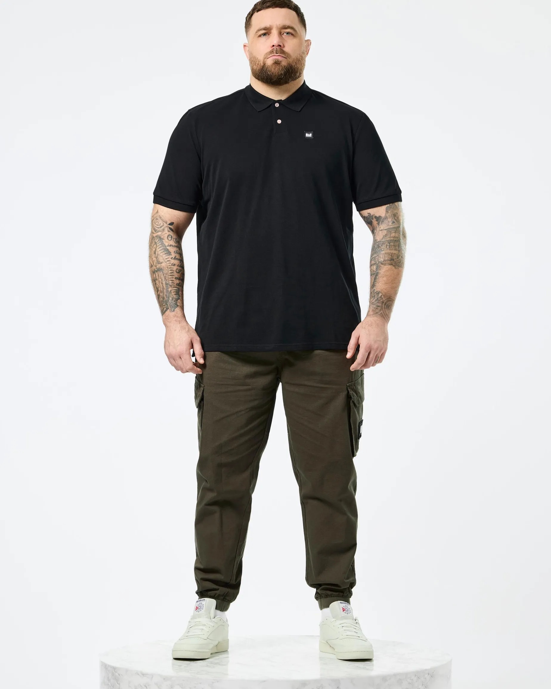 Große Größen - Caneiros Poloshirt Schwarz