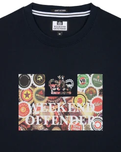 Große Größen - Caps Graphic T-Shirt Navy