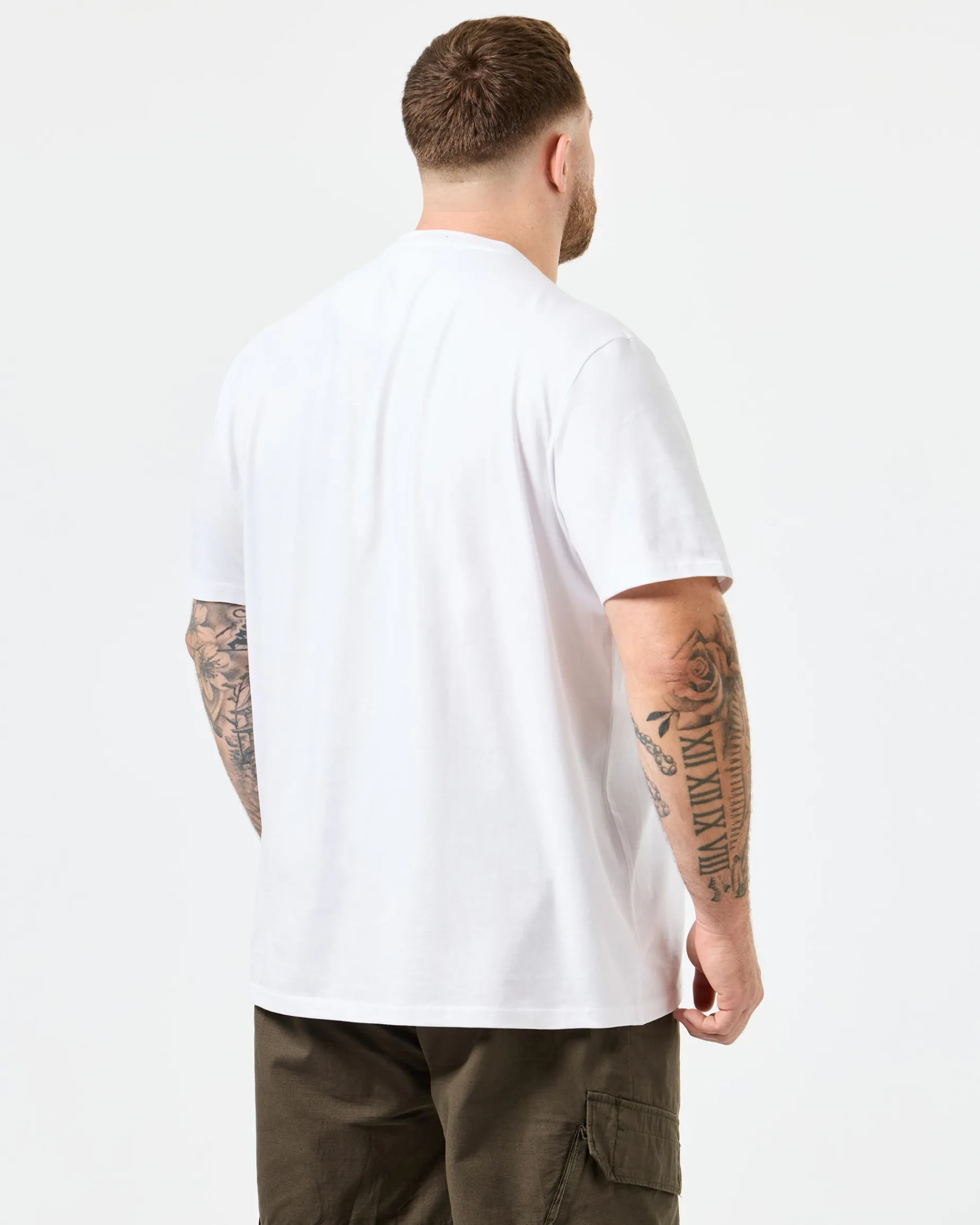 Große Größen - Leo Gregory Grafik-T-Shirt Weiß