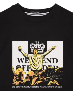 Große Größen - Leo Gregory Grafik-T-Shirt Schwarz