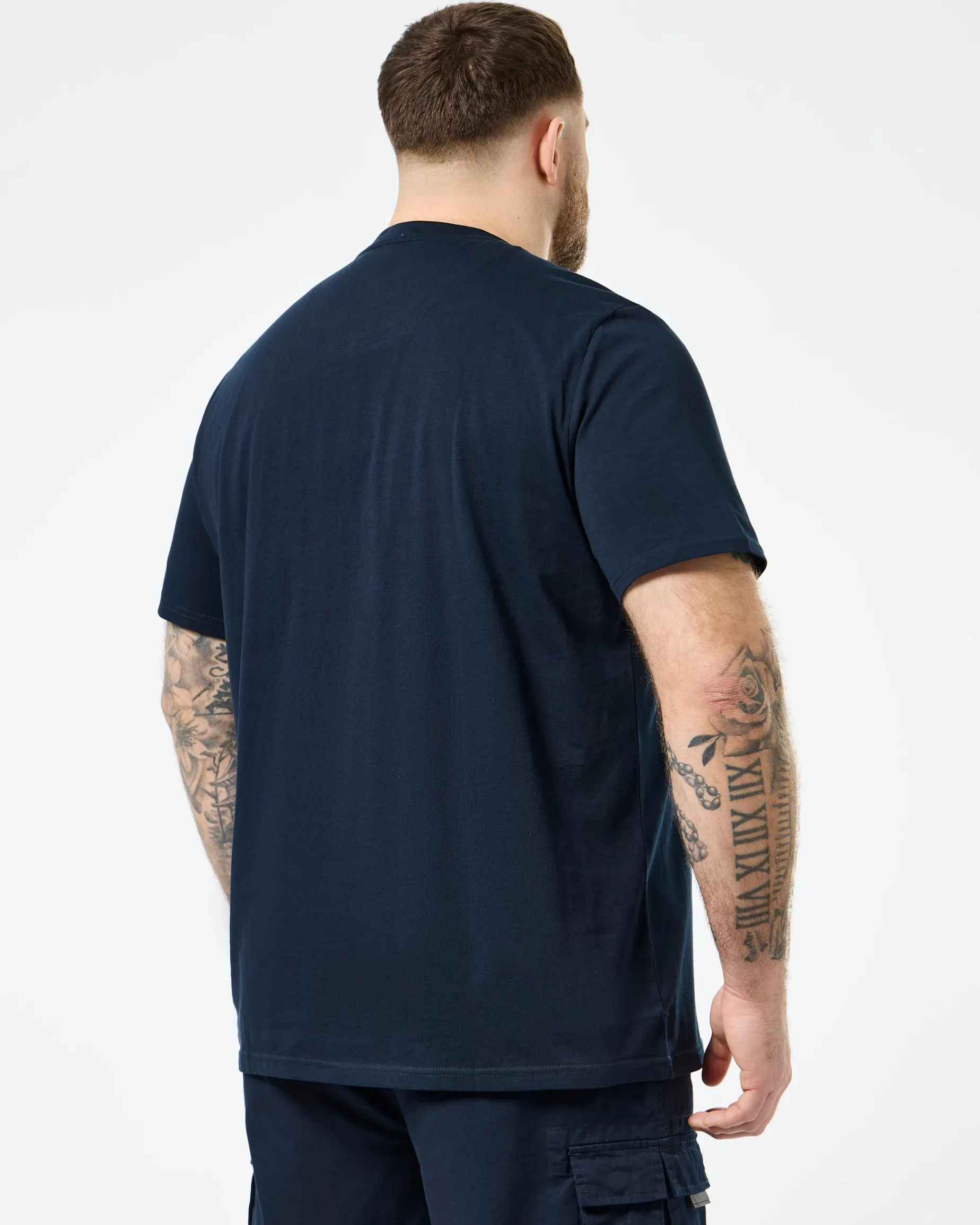Große Größen - Manuel T-Shirt Navy/Mid House Check