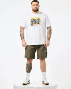 Große Größen - Mascia Cargo Shorts Castle Green