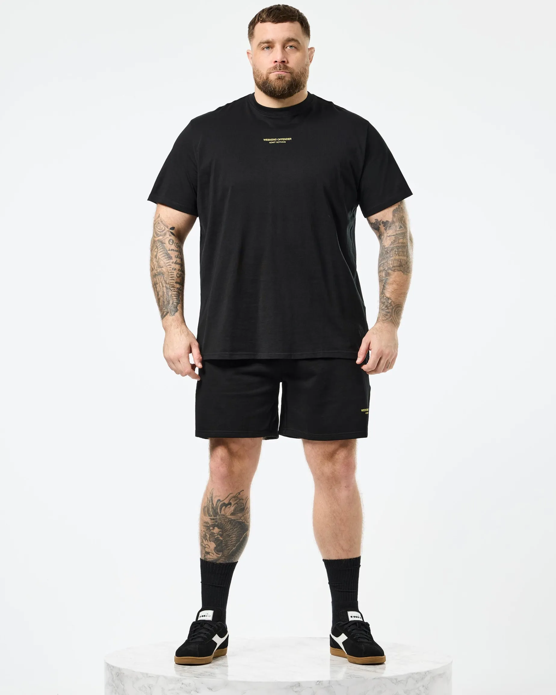 Große Größen - Millergrove T-Shirts Schwarz/Peridot Grün
