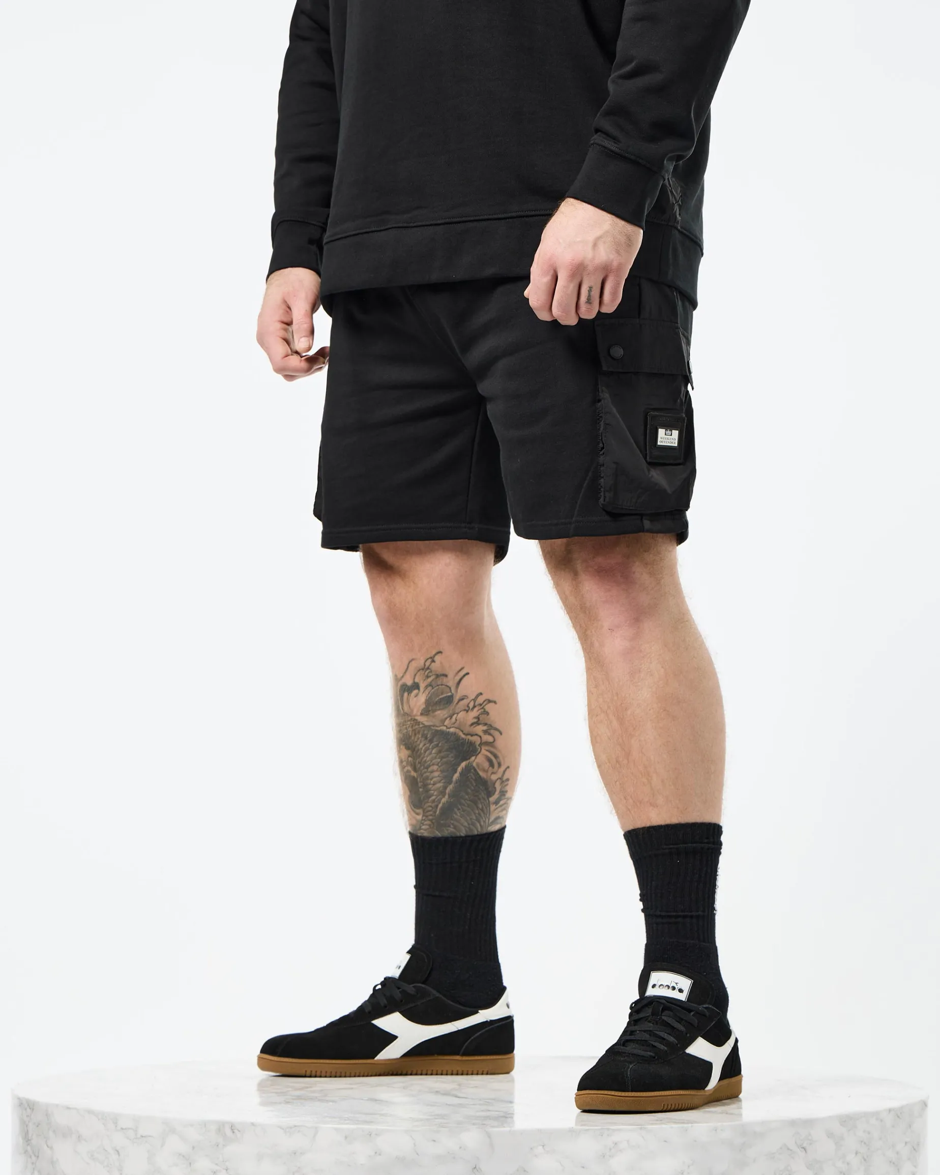 Große Größen - Pink Sands Jogger Shorts Schwarz