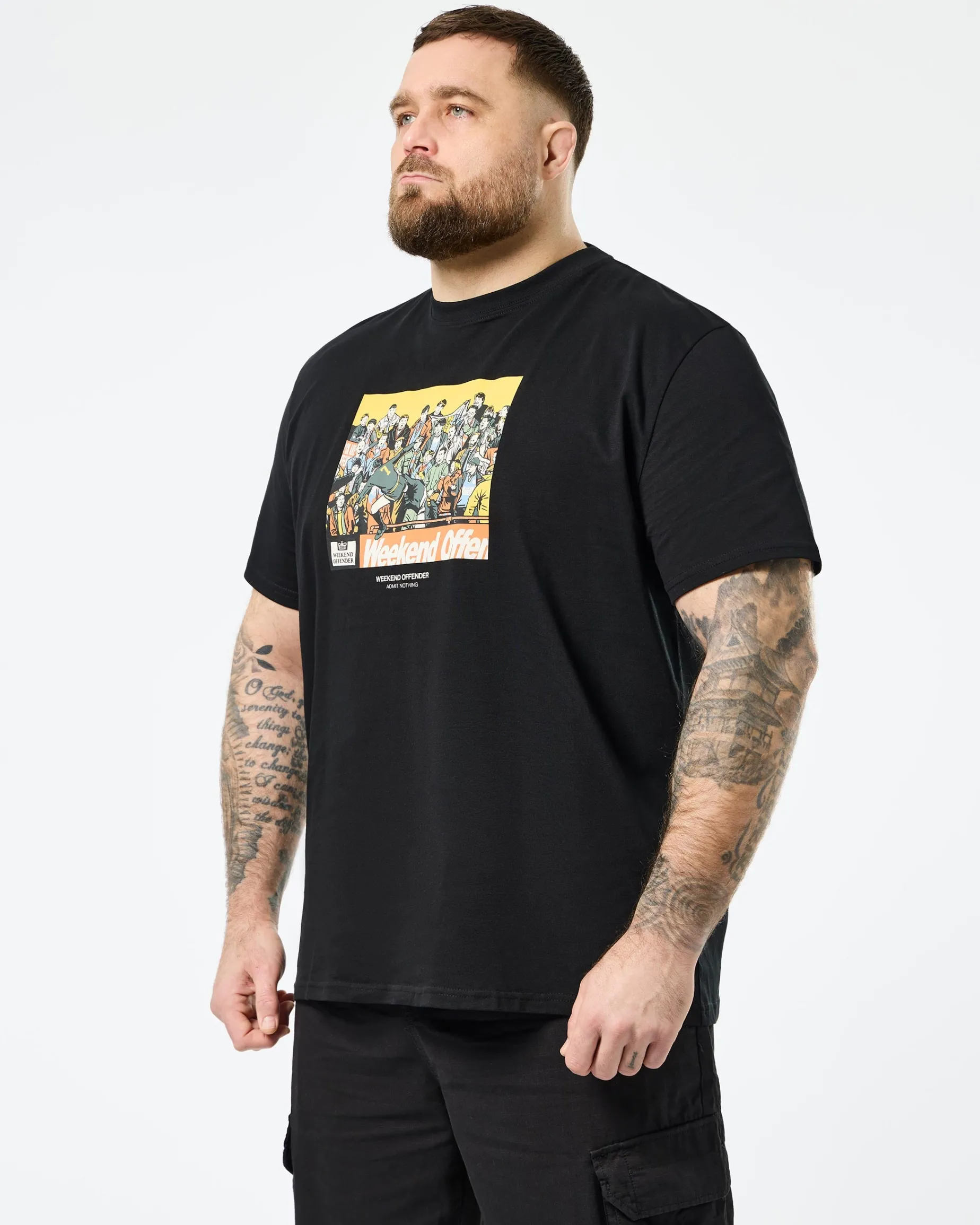 Große Größen - Selhurst Grafik T-Shirt Schwarz