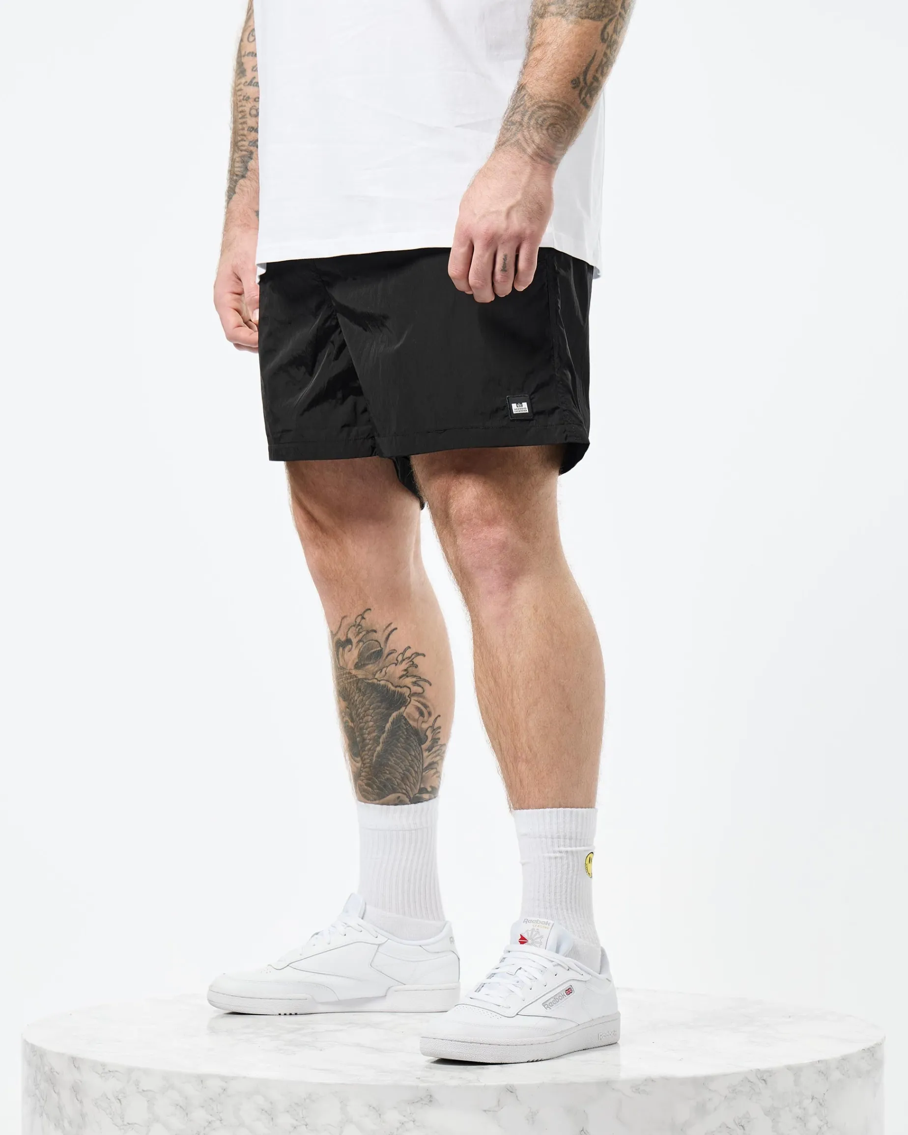 Große Größen - Stacks Badeshorts Schwarz