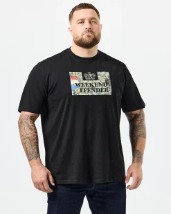 Große Größen - T-Shirt mit Badman-Grafik, Schwarz