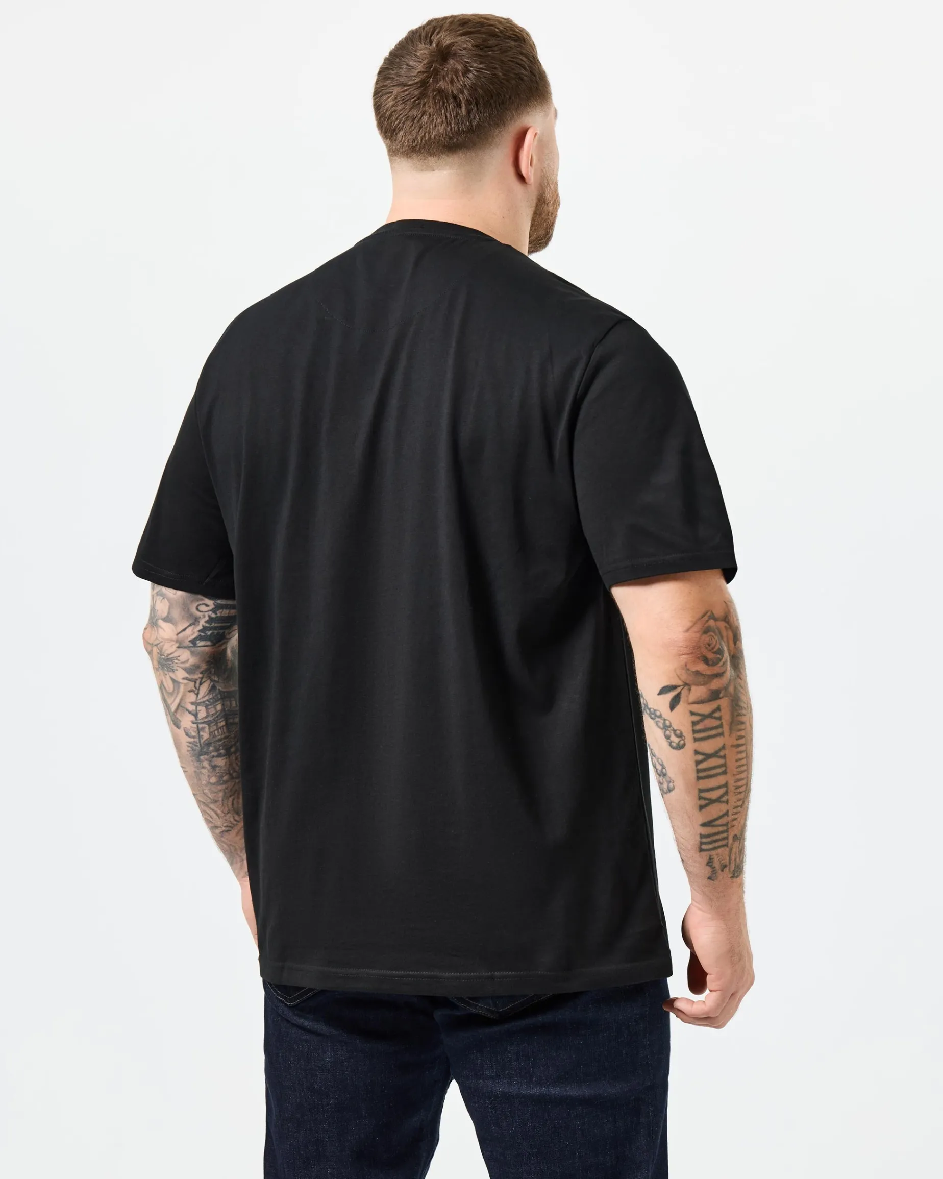 Große Größen - T-Shirt mit Badman-Grafik, Schwarz