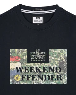 Große Größen - T-Shirt mit Badman-Grafik, Marineblau