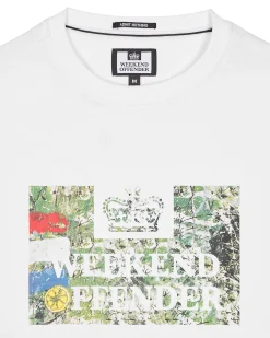 Große Größen - T-Shirt mit Badman-Grafik in Weiß