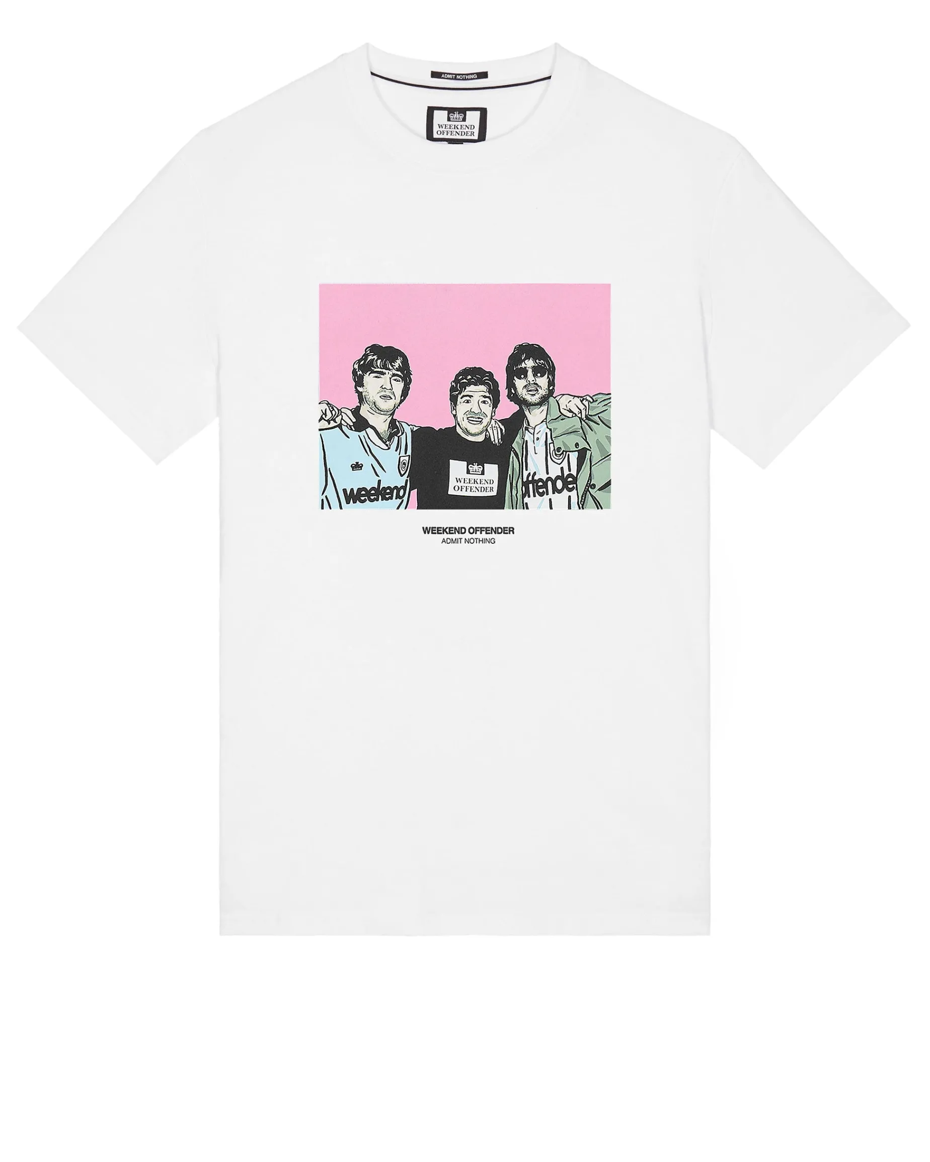 Große Größen - T-Shirt mit Grafik „Diego“ in Weiß