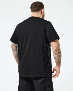 Große Größen - T-Shirt mit Grafik „Football + Festivals“ in Schwarz