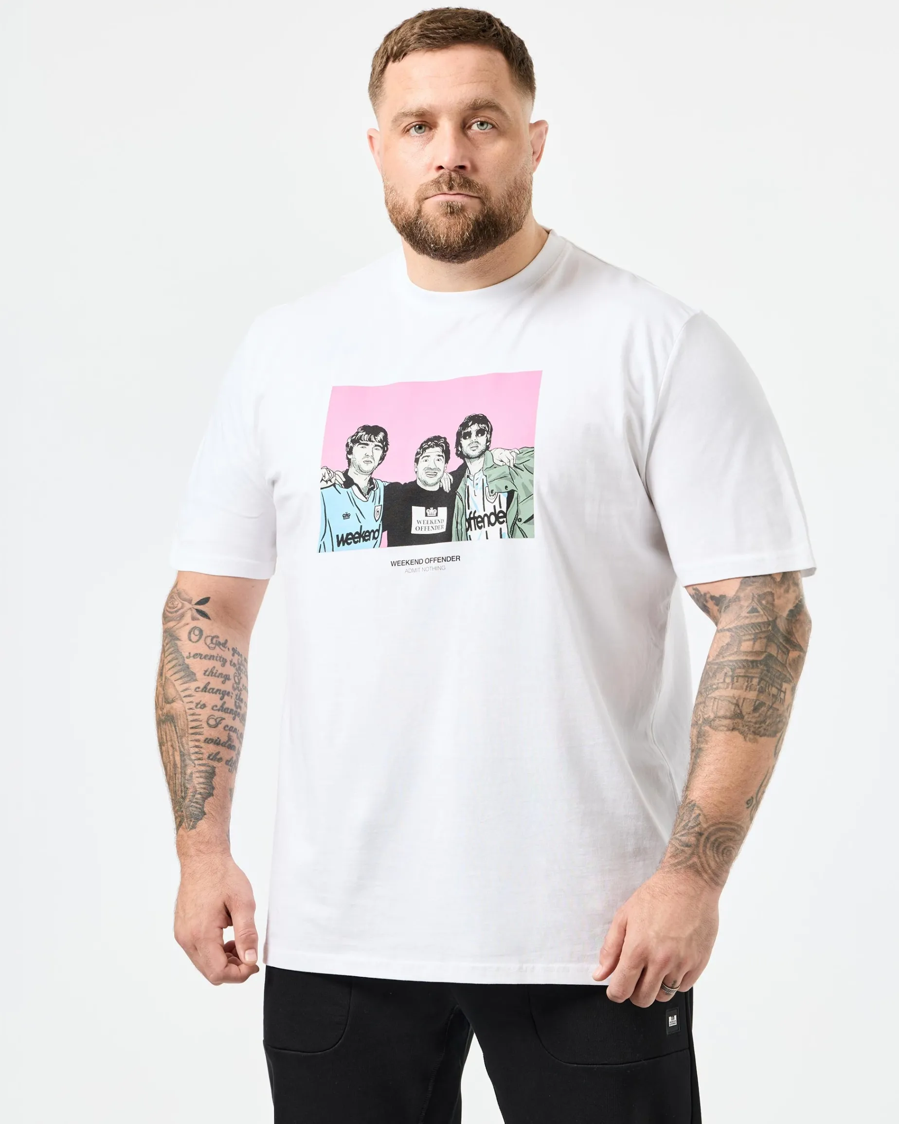 Große Größen - T-Shirt mit Grafik „Diego“ in Weiß