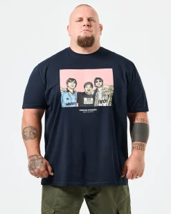 Große Größen - T-Shirt mit Grafik „Diego“ in Marineblau