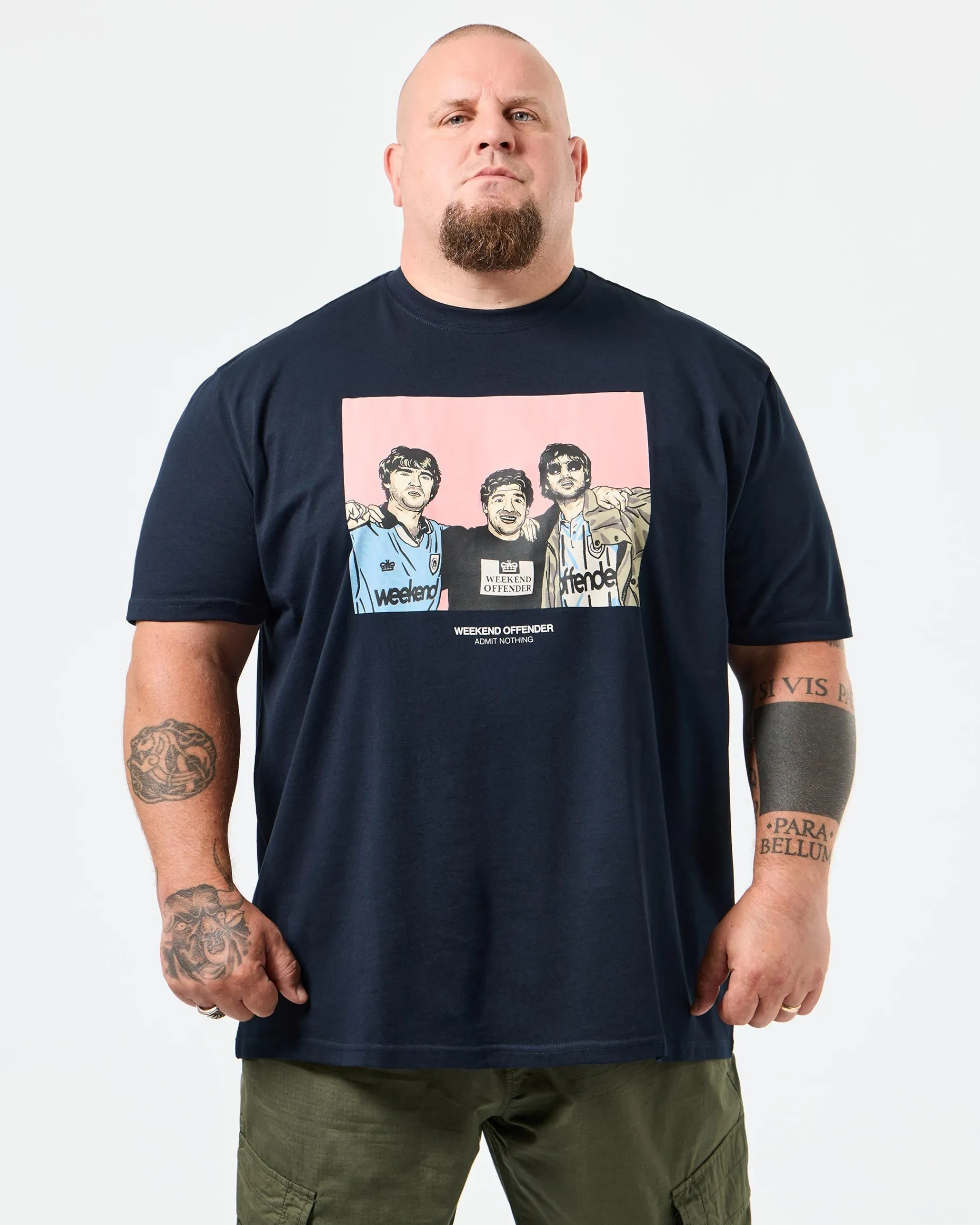 Große Größen - T-Shirt mit Grafik „Diego“ in Marineblau