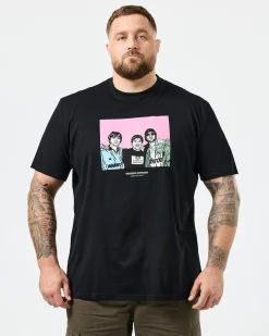 Große Größen - T-Shirt mit Grafik „Diego“ in Schwarz