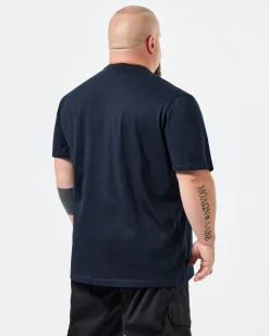 Große Größen - T-Shirt mit Grafik „Supernova“ Marineblau/Blau