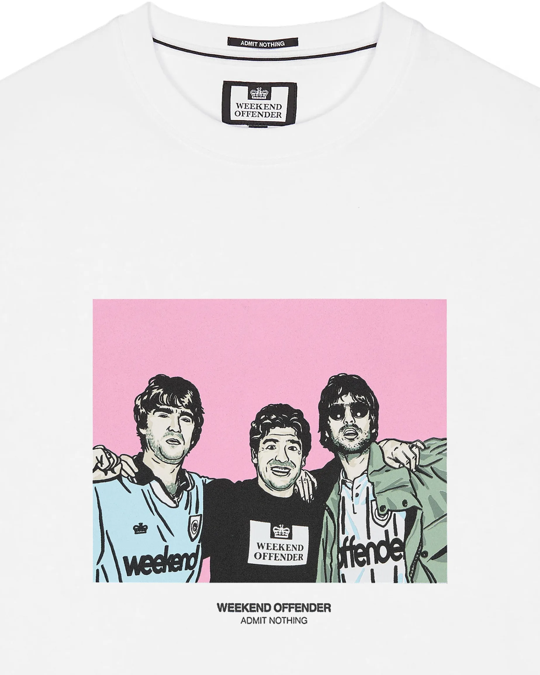 Große Größen - T-Shirt mit Grafik „Diego“ in Weiß