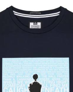Große Größen - T-Shirt mit Grafik „Supernova“ Marineblau/Blau