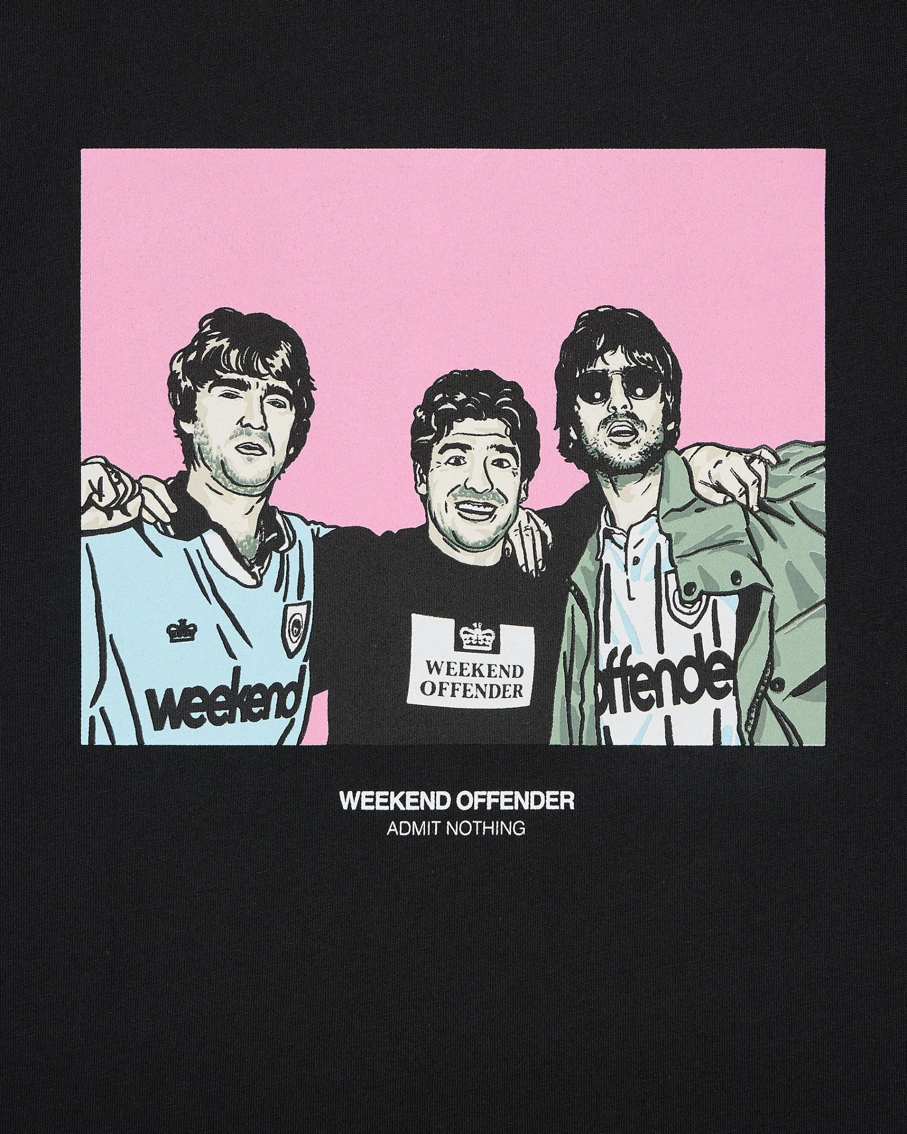 Große Größen - T-Shirt mit Grafik „Diego“ in Schwarz