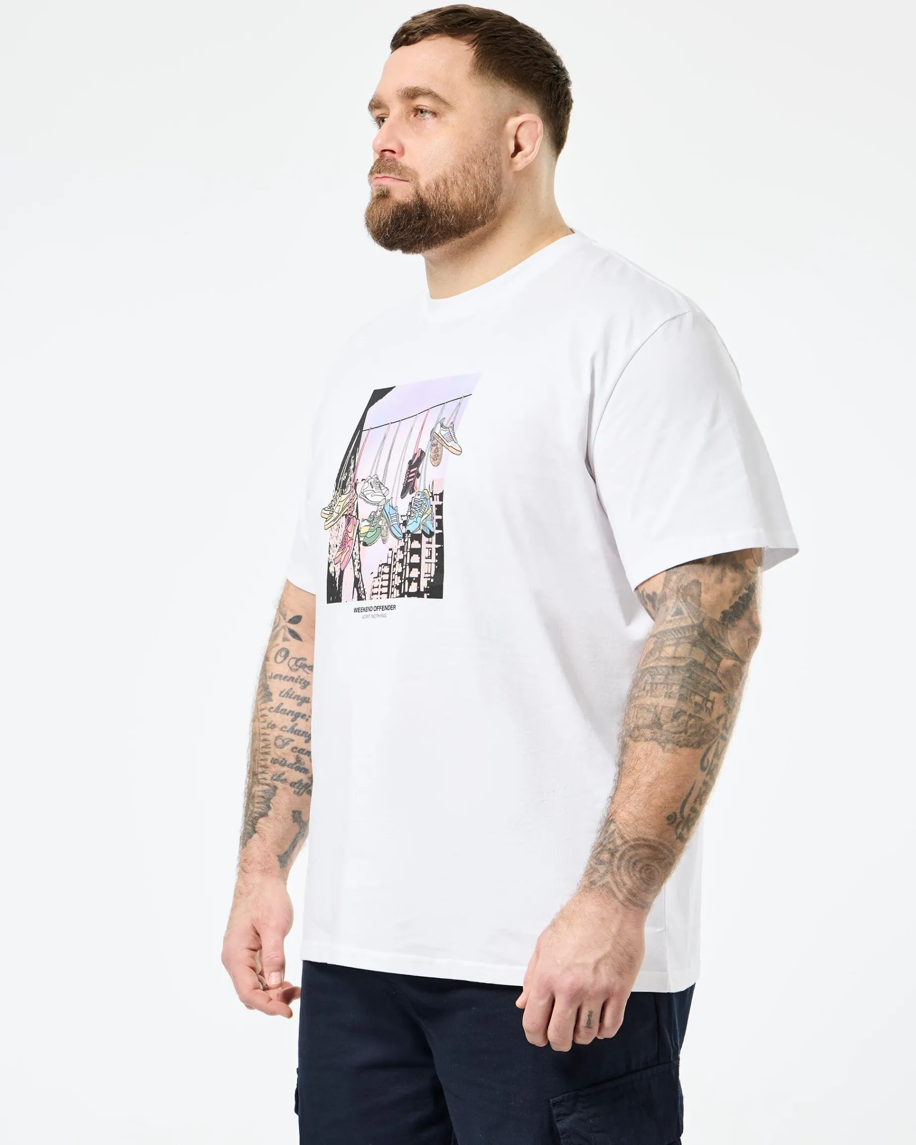 Große Größen - Turf Wars Grafik-T-Shirt Weiß
