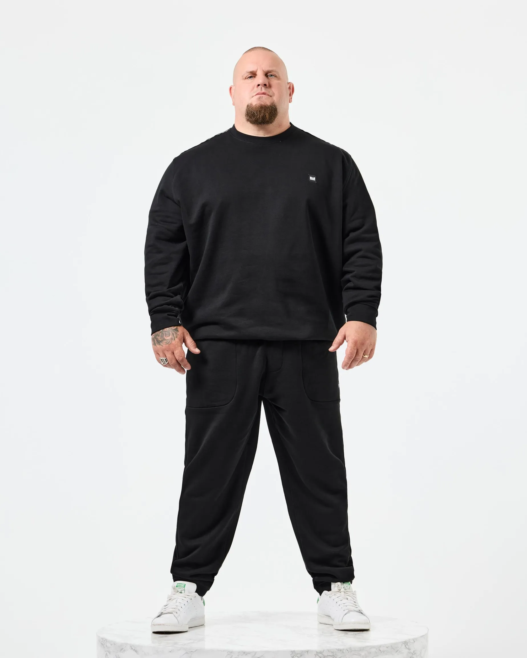 Große Größen - Vega Sweatshirt Schwarz/Mid House Check