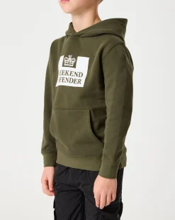 HM Service Classic Hoodie Dunkelgrün für Kinder