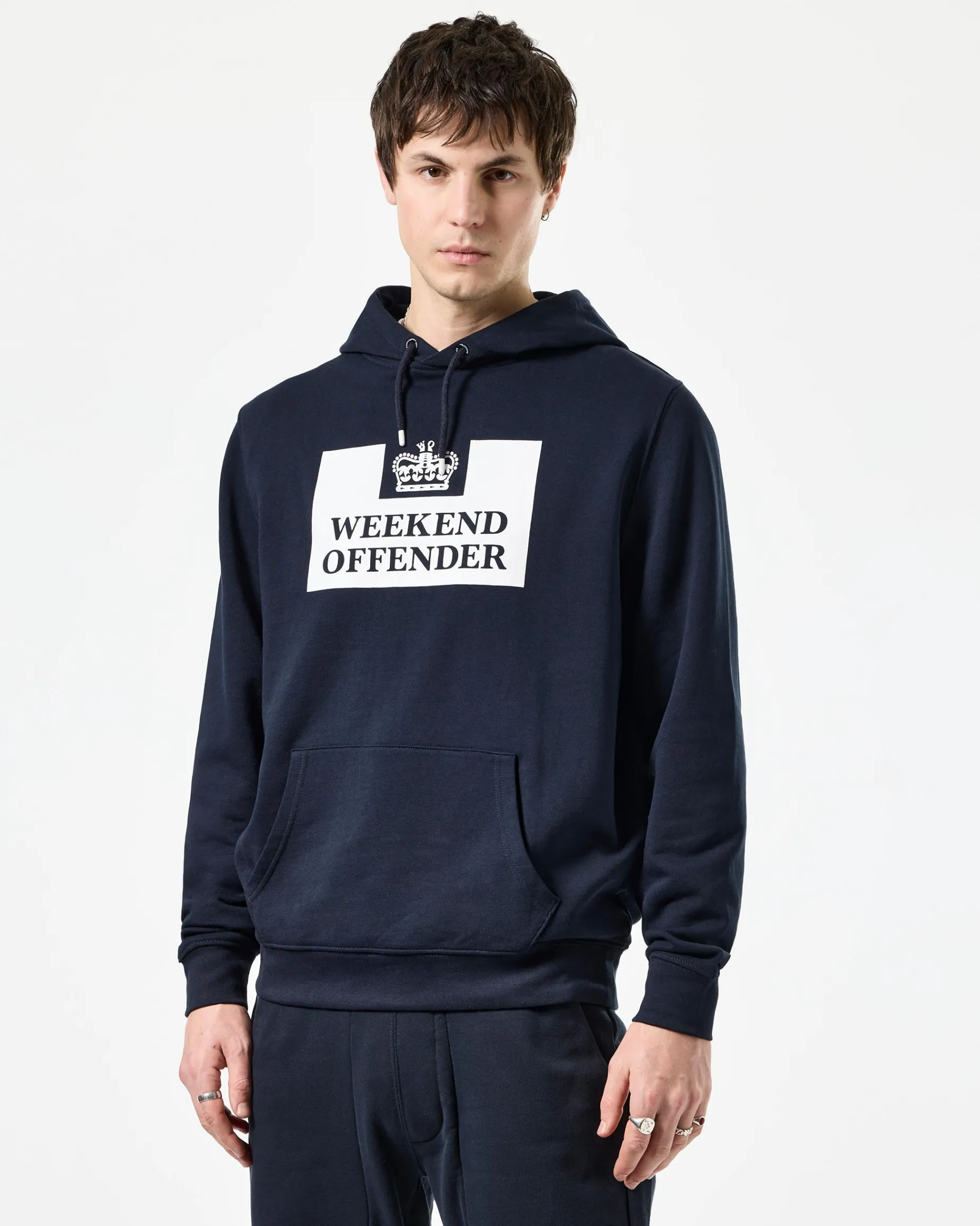 HM Service Klassischer Kapuzenpullover Marineblau