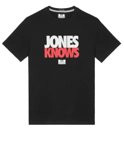 Jones Knows Grafik-T-Shirt Schwarz