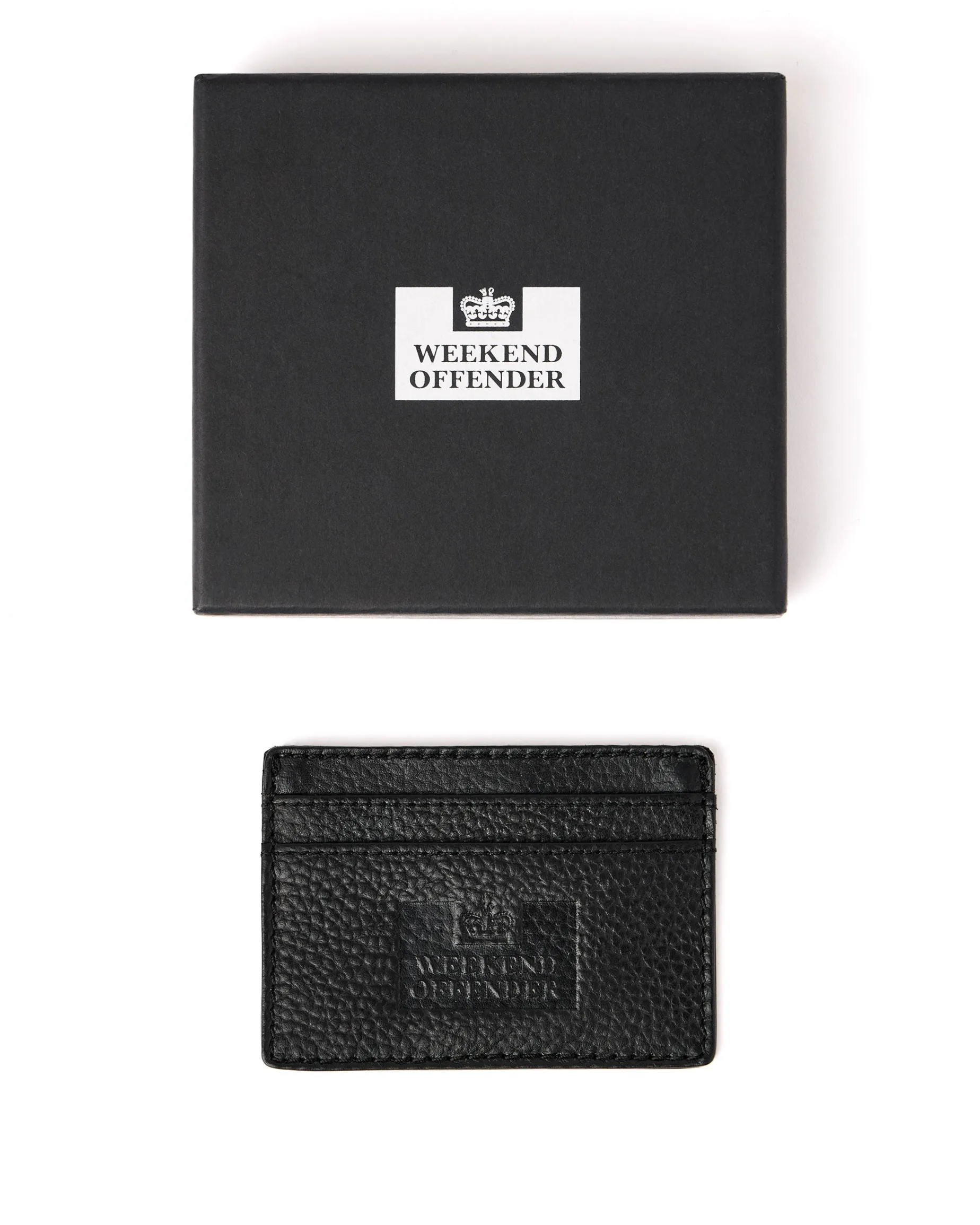 Kartenetui Aus Leder Mit Geschenkbox Schwarz