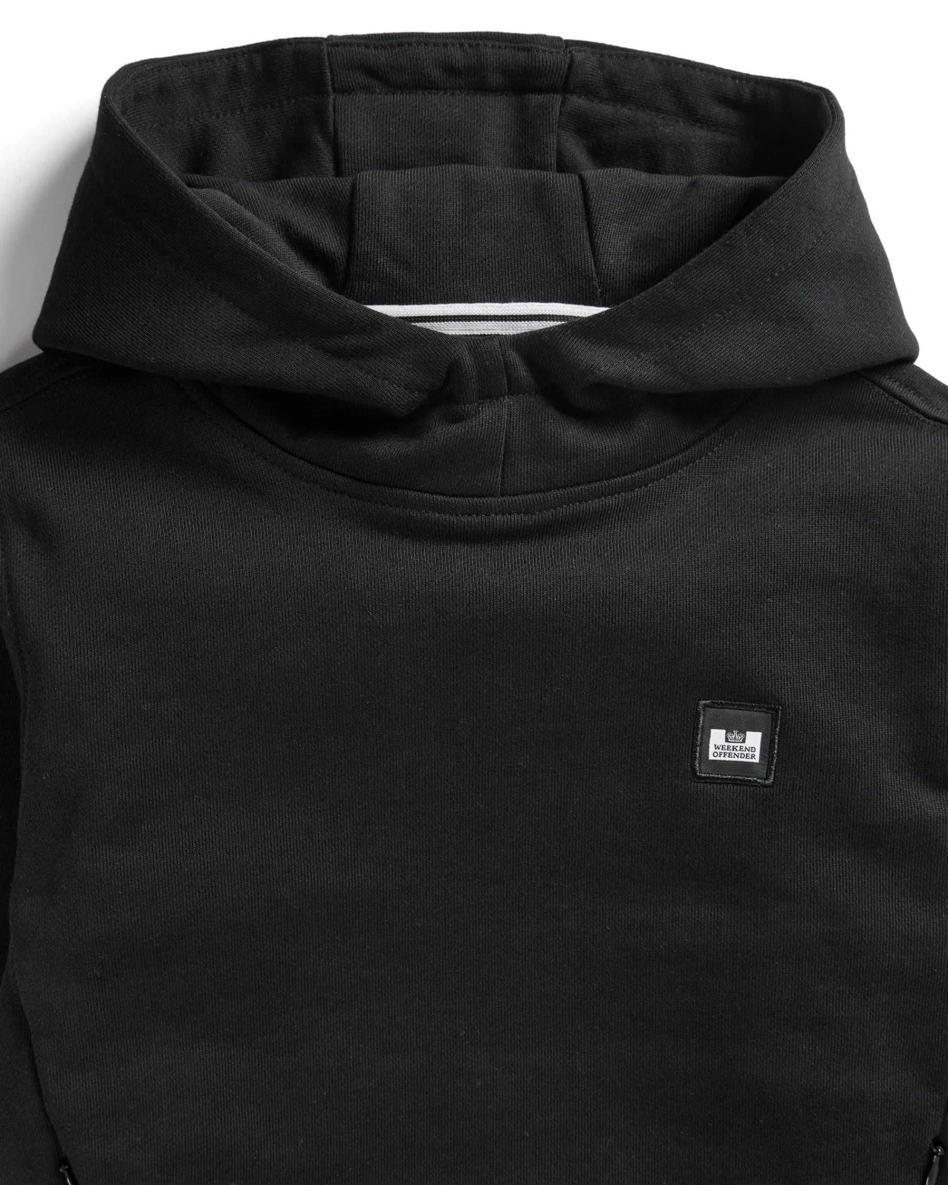 Kinder Ribbe Hoodie Schwarz